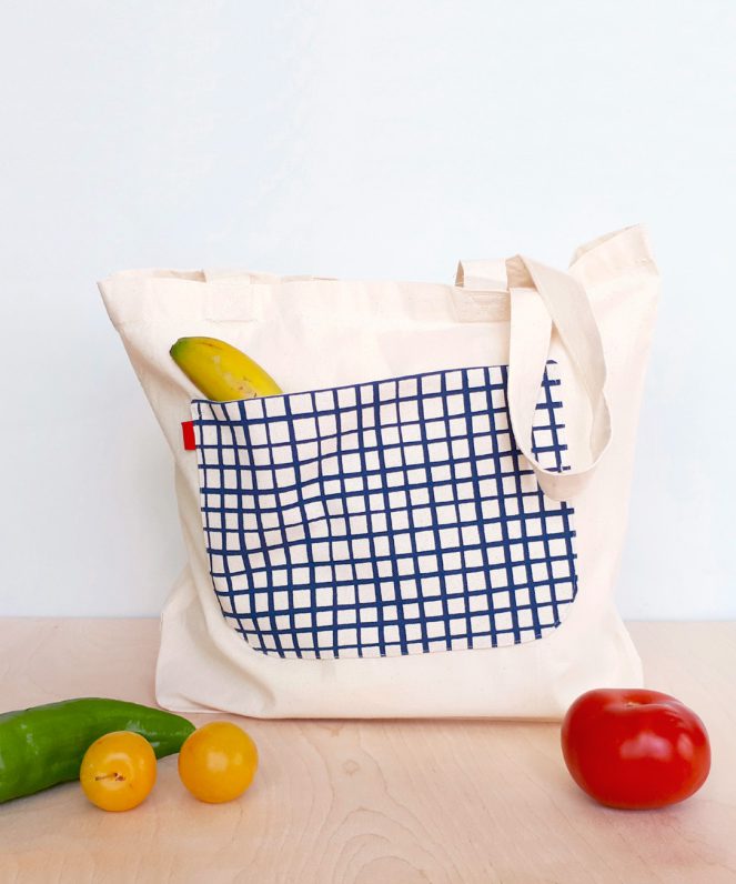 bolsa grande squared azul