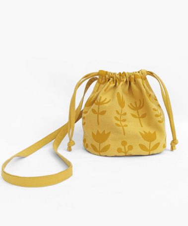 bolso saco en amarillo mostaza